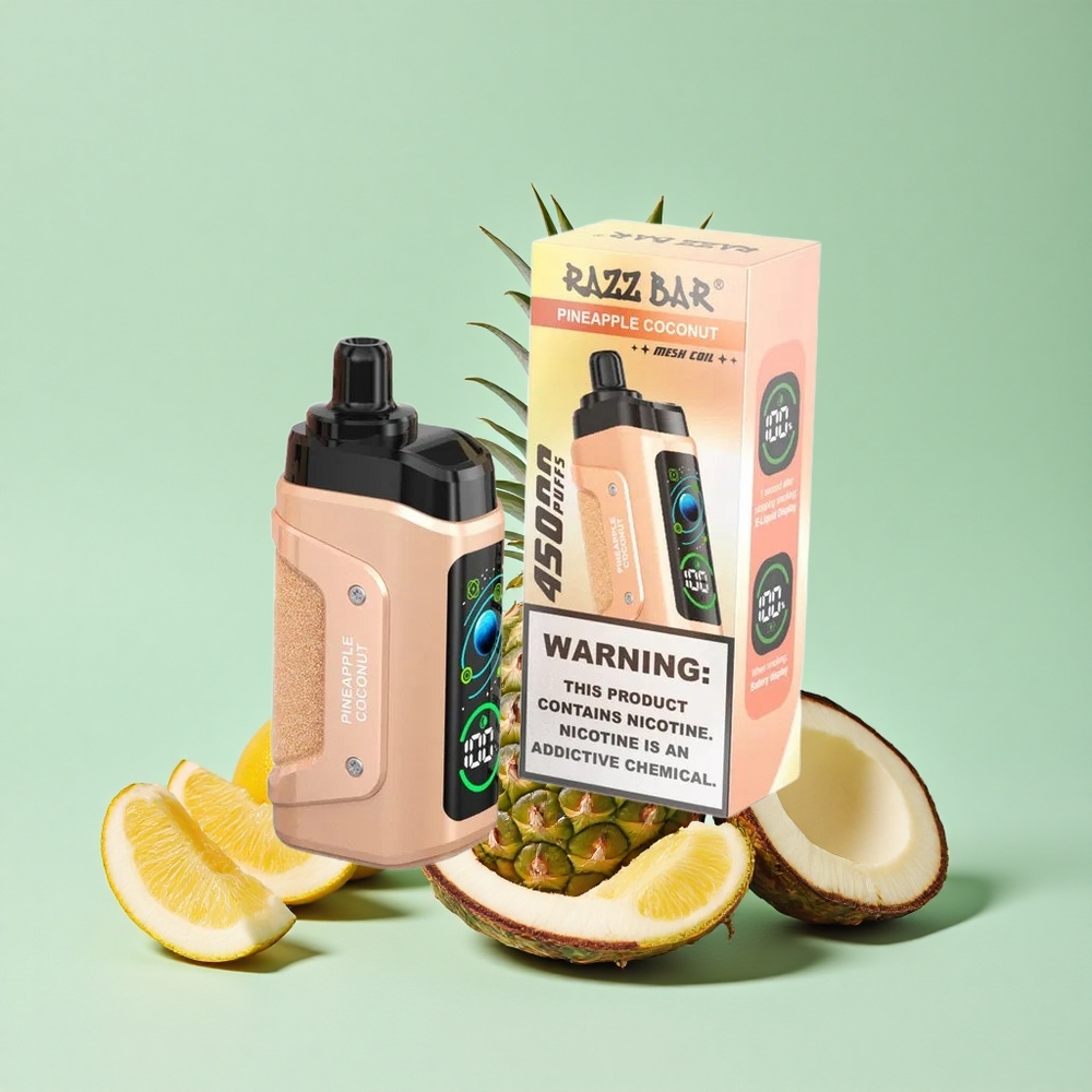 Razz Bar 45000 Puffs Једнократни Вапе Ananas Kokos 1.0 Ohm Mesh Coil