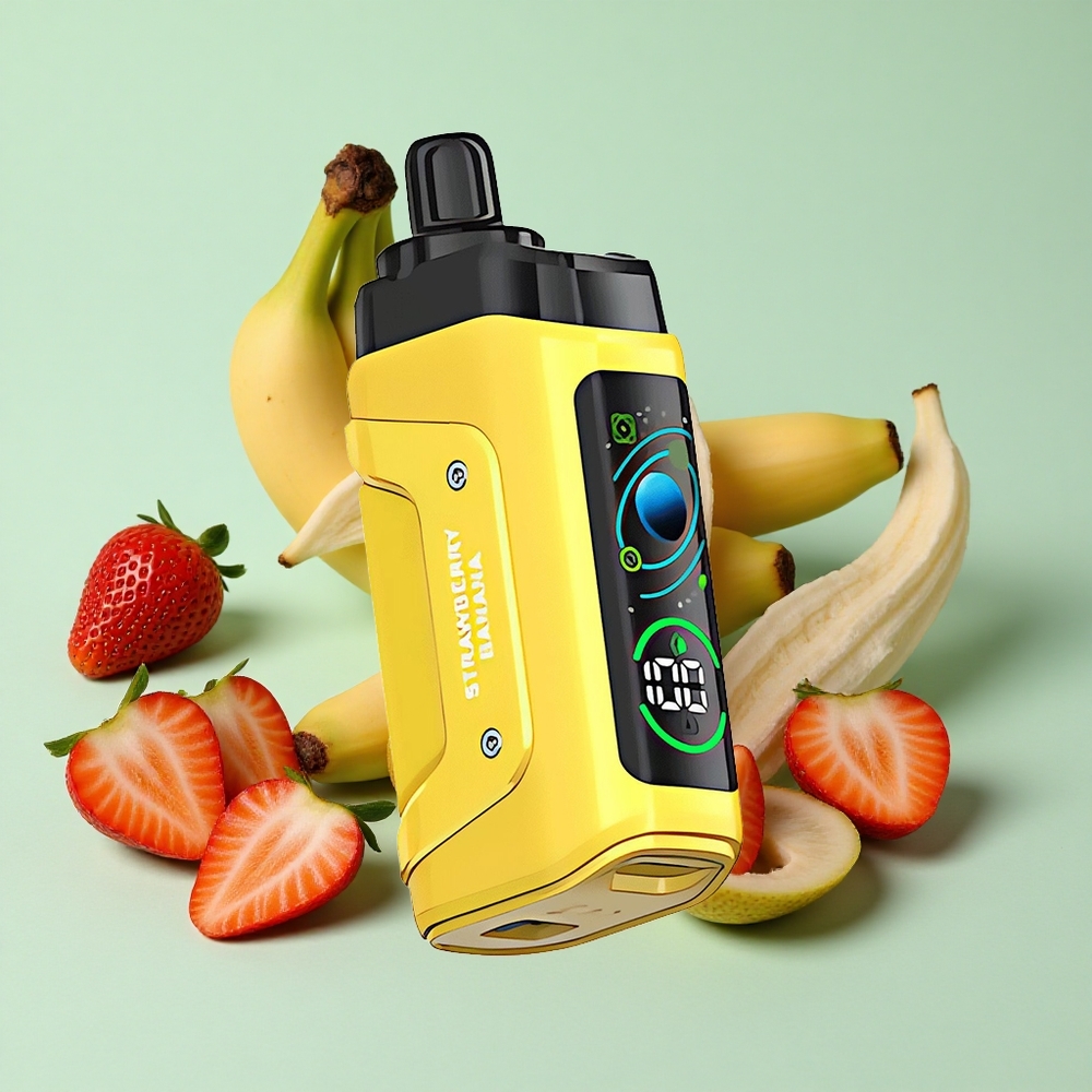 Razz Bar 45000 Puffs Једнократни Вапе Jagoda Banana са 1.0 Om Mesh Kalemom