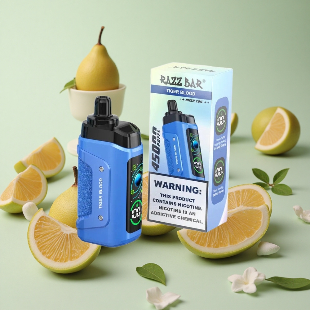 Razz Bar 45000 Puffs Једнократни Вапе Tigrova Krv 1.0 Ohm Mesh Coil