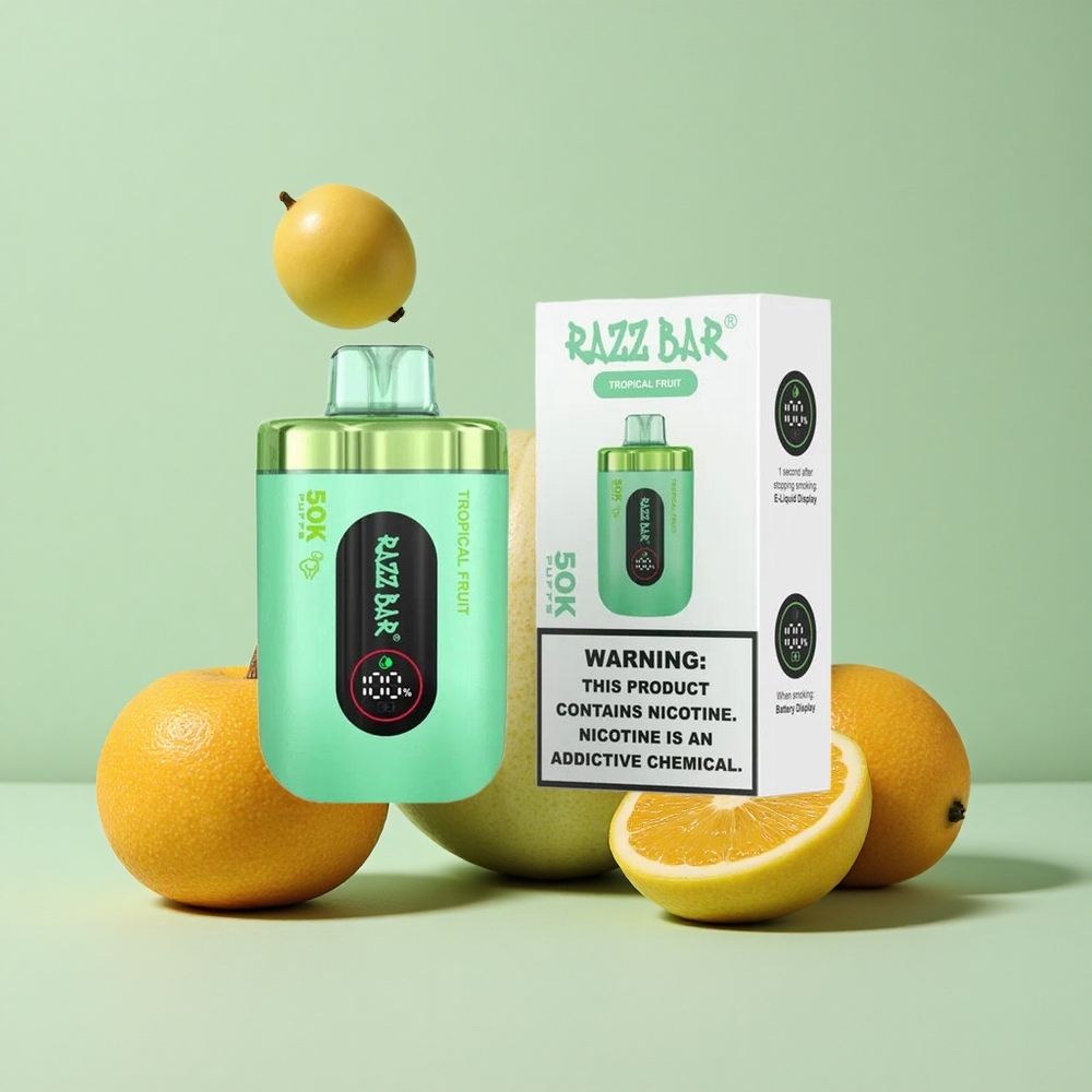 Razz Bar 50K Puffs Једнократни Вапе Tropsko Voće са 50000 Puffs и 2% Никотин