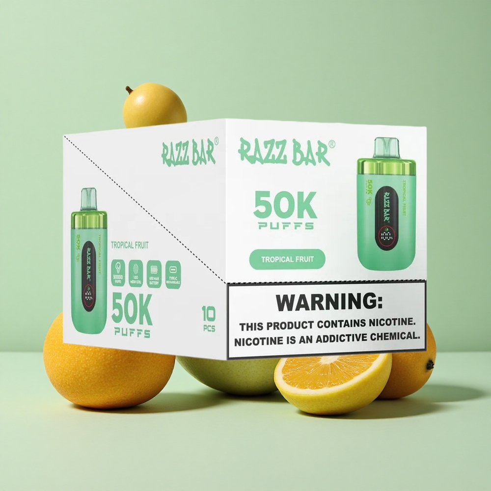 Razz Bar 50K Puffs Једнократни Вапе Tropsko Voće са 50000 Puffs и 2% Никотин