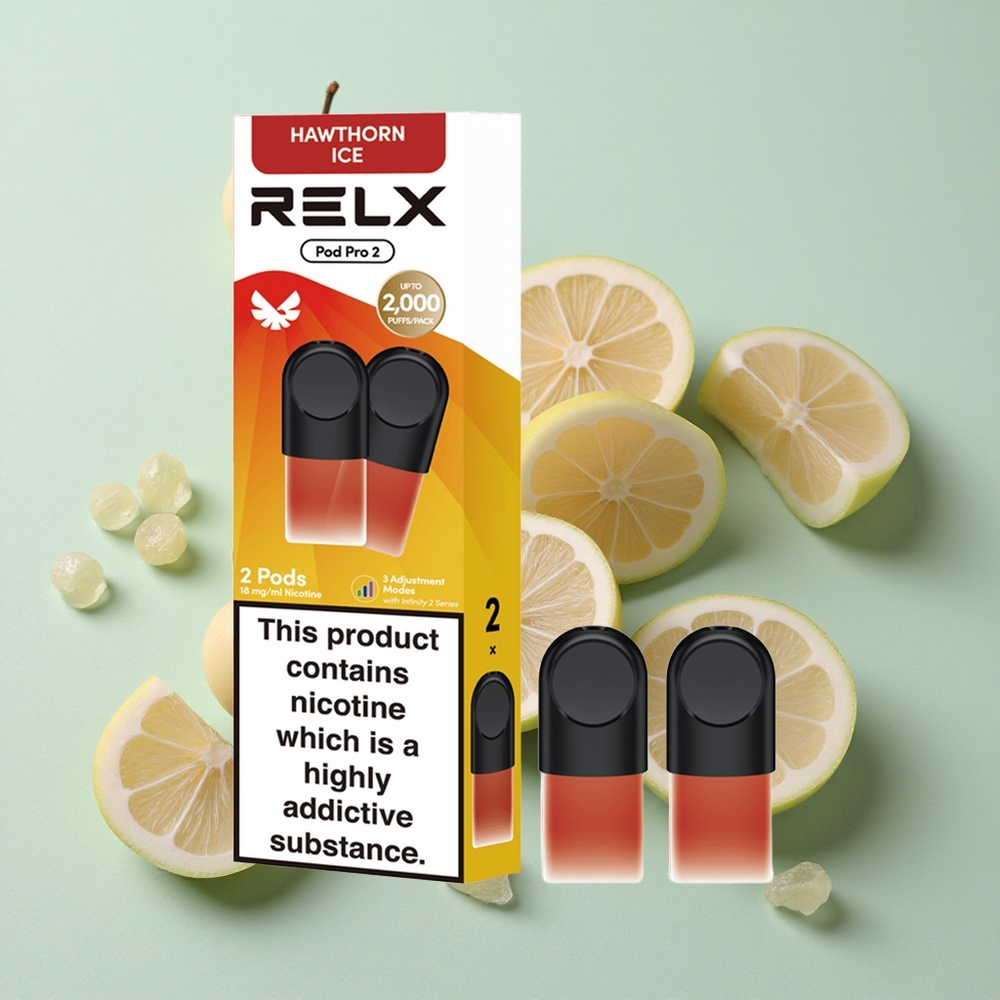 Relx Pod Pro 2 600 Puffs Glog Led + 1.9ml + 1.8% Никотин + 3 režima napajanja (Eco 5.5W, Smooth 6.5W, Boost 8W)