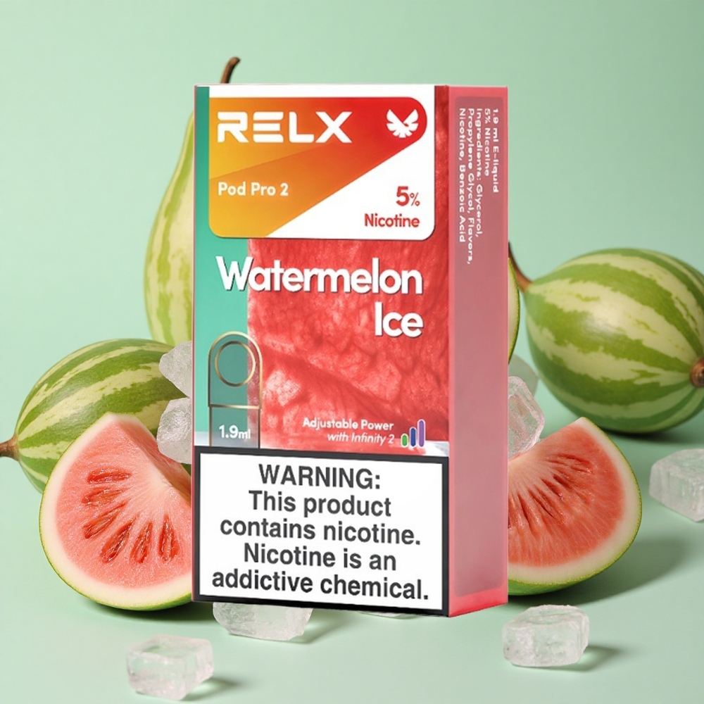 Relx Pod Pro 2 600 Puffs Lubenica Led 5% Никотин 1.9ml 3 režima napona