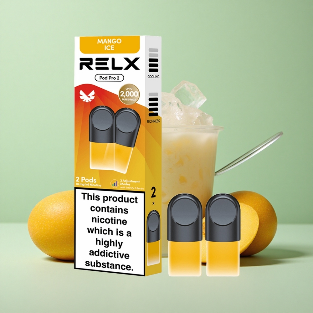 Relx Pod Pro 2 600 Puffs Mango Led 1.9ml 1.8% Никотин