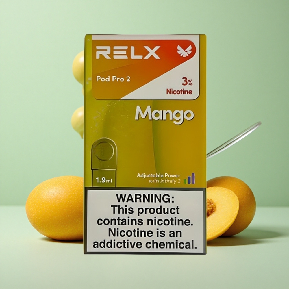 Relx Pod Pro 2 600 Puffs Mango Led 3% Никотин 1.9ml