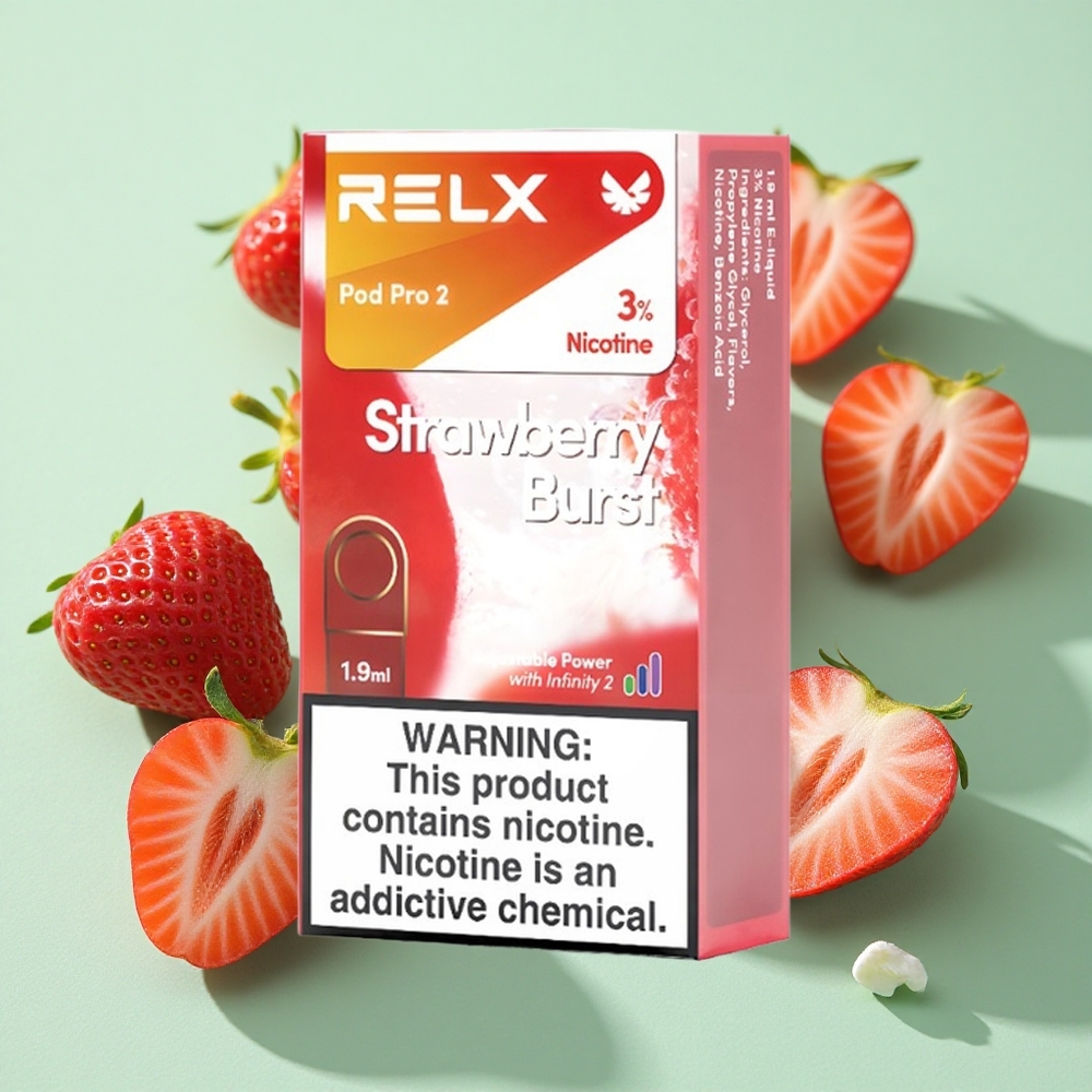 Relx Pod Pro 2 600 obrada jagoda 3% Никотин 1.9ml 3 režima napona
