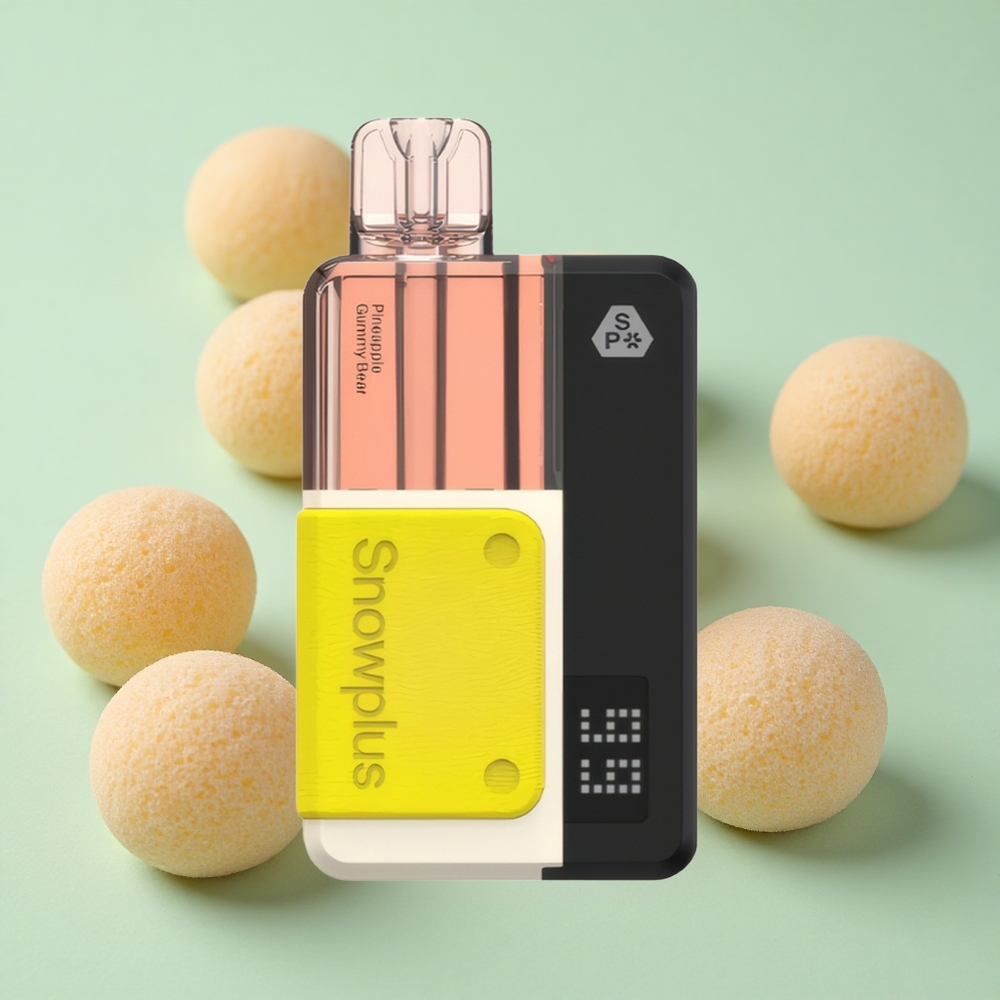 Snowplus Swift 15000 Puffs Pod Set Ananas Gumeni Meda са Dual Mesh Atomajzerom и 1000 mAh Батерија