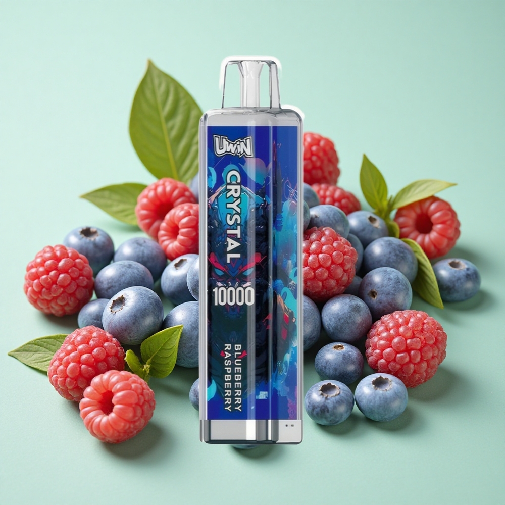 Uwin Crystal 10000 Puffs Једнократни Вапе Borovnica Malina са РГБ Лигхтс и 18ml Капацитет Е-течности