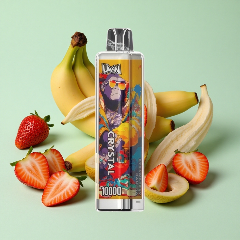 Uwin Crystal 10000 Puffs Једнократни Вапе Jagoda-Banana са РГБ Лигхтс