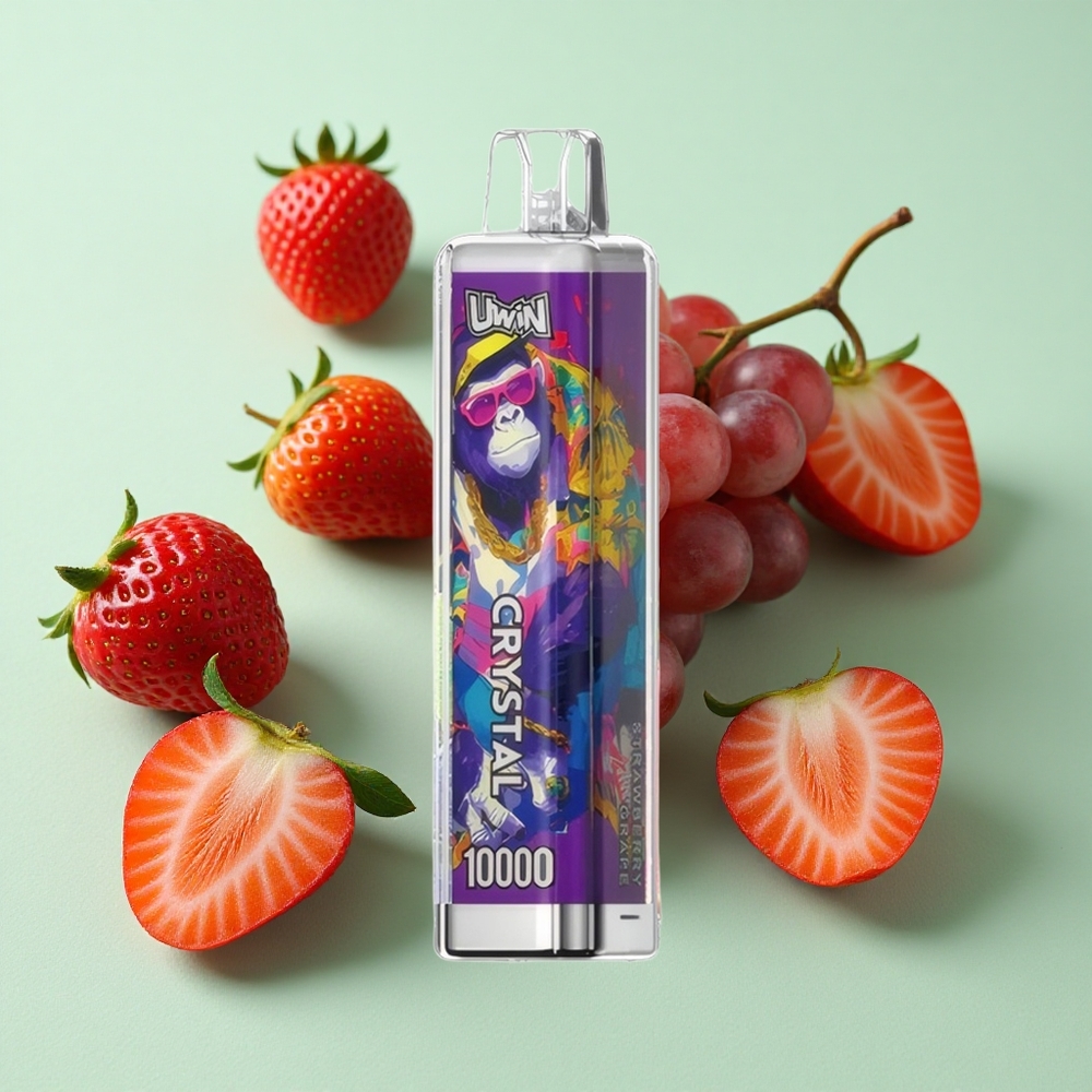 Uwin Crystal 10000 Puffs Једнократни Вапе Jagoda Grožđe са18ml Капацитет Е-течности
