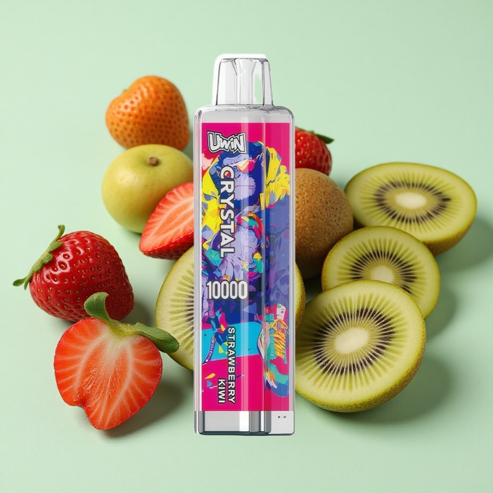 Uwin Crystal 10000 Puffs Једнократни Вапе Jagoda-Kivi са 18ml Капацитет Е-течности