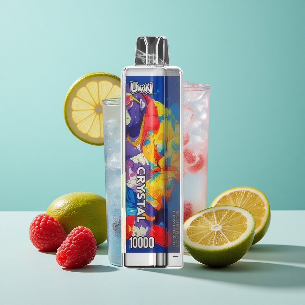 Uwin Crystal 10000 Puffs Једнократни Вапе Plava Malina Limunada са РГБ Лигхтс и 18ml Капацитет Е-течности