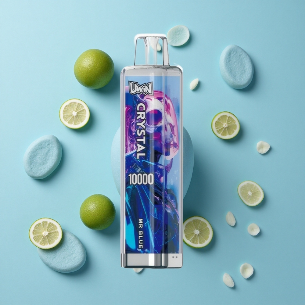 Uwin Crystal 10000 Puffs Једнократни Вапе Plavi (RGB svetla, 18ml tečnost, 650mAh Батерија)