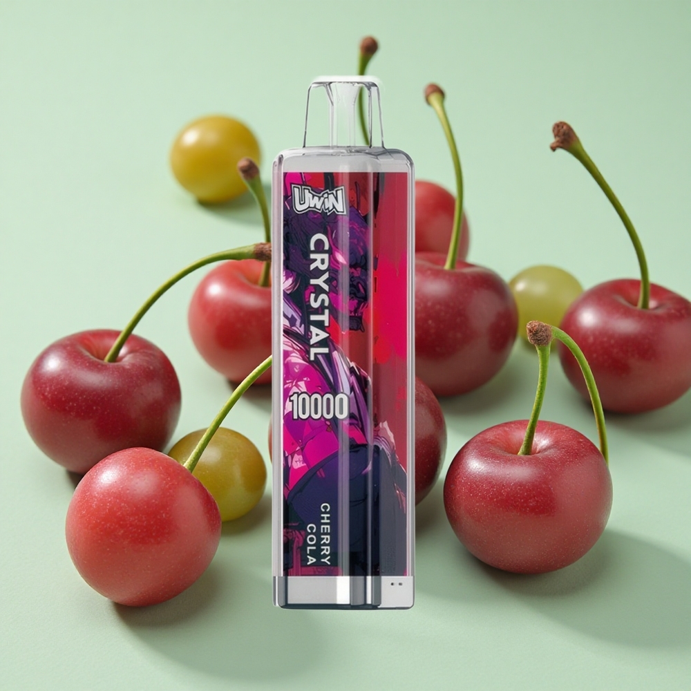 Uwin Crystal 10000 Puffs Једнократни Вапе Višnja Kola са РГБ Лигхтс и 18ml Капацитет Е-течности