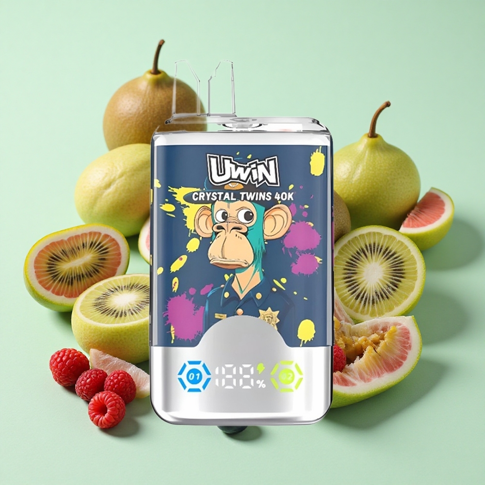 Uwin Crystal Twins 40000 Puffs Једнократни Вапе Kisela Pasiflora Guava Borovnica Malina