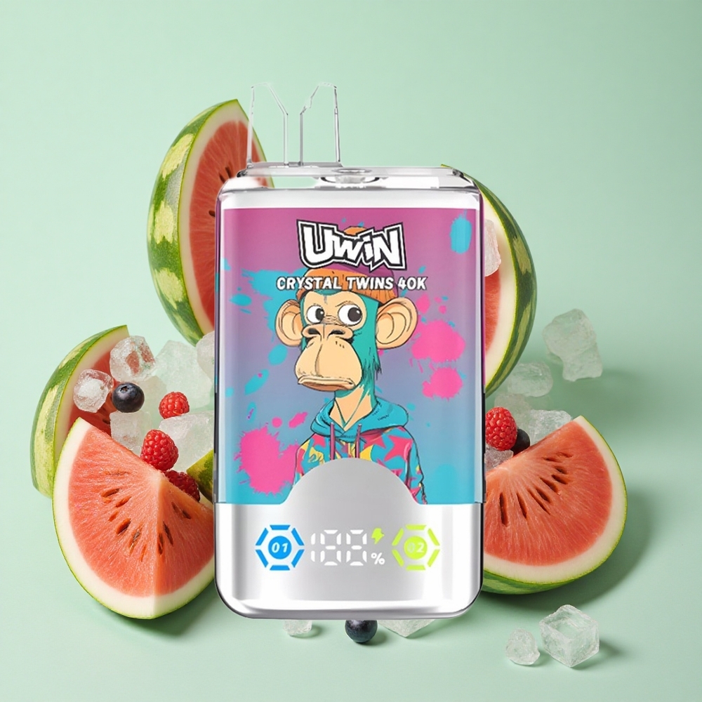 Uwin Crystal Twins 40000 Puffs Једнократни Вапе Lubenica и Mešano Voće са 850mAh Батерија