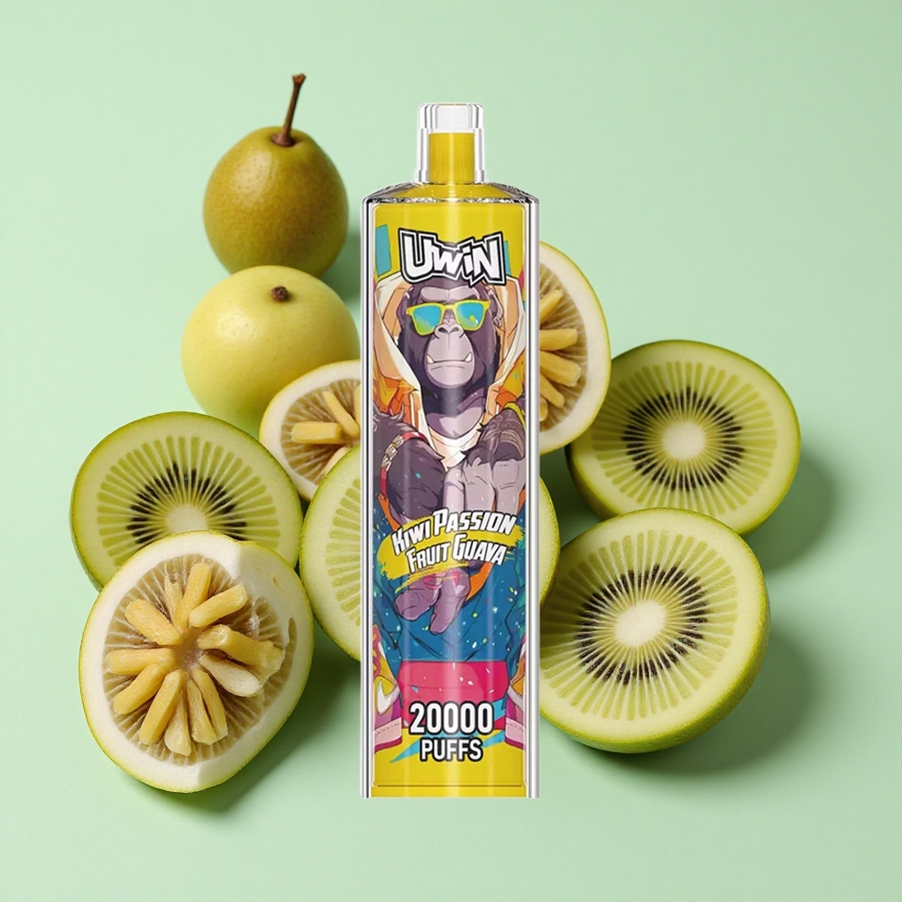 Uwin Shisha Hookah Crystal 20000 Puffs Kiwi Pasiflora Guava Bez Никотин Tip-C Punjenje